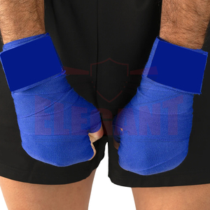 Vendas de Boxeo Azules de Alta Resistencia y Buena Calidad 2026, Vendajes Elásticos de Algodón para Muay Thai con Soporte para Muñeca y Cierre de Gancho y Bucle - Product Image 3