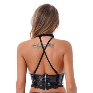 Top Corset de Cuero con Tirantes Finos para el Día de San Valentín, Diseño Sexy sin Tirantes para Adultos, Casual, Perfecto para Mujeres - Product Image 4