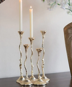 Support de bougie artisanal finition or rose, forme personnalisée moderne, décoration de Noël, porte-bougie en métal - Product Image 5