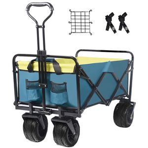 Carrello per vagoni pesanti pieghevole per tutti i terreni grande ruota per sabbia spiaggia carrello per sport all'aperto e campeggio in giardino - Product Image 5