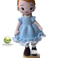 Muñeco de Ganchillo Creativo, Amigurumi, Juguete de Peluche, Estilo de Dibujos Animados, Muñeco de Hilo Creativo para Niñas, Regalo Navideño, Venta al por Mayor, Hecho a Mano