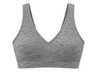 Soutien-gorge de sport sans couture à col en V pour femme, côtelé et extensible, pour yoga et entraînement, OEM Activewear