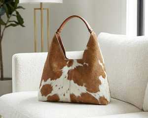 Sac fourre-tout en cuir de vachette véritable fait main style western, sac à main rustique pour cowgirl, sacs durables en gros - Product Image 2
