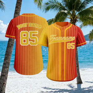 Camisetas de béisbol personalizadas con estampado 3D, talla grande, unisex, con rayas anchas, nombre personalizado, número, logotipo del equipo - Product Image 6