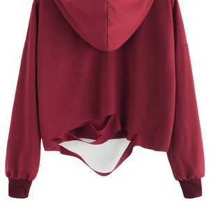 Conjunto de Sudadera con Capucha Extra Grande de Algodón con Estampado Personalizado, Top Corto con Cuello Redondo, Sudadera con Capucha para Mujer, Estilo Deportivo, Invierno - Product Image 4