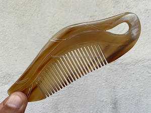 ArtisanVibe by FWE-Peine personalizado para el cabello, para masaje de salón, cuerno de Búfalo, para mujeres, a precio mayorista - Product Image 2