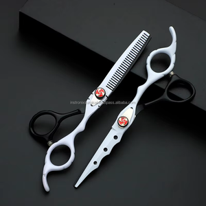 Ciseaux de barbier professionnels japonais en acier inoxydable de 5,5/6 pouces pour droitiers, pliables, ciseaux à effiler à 30 dents, vente en gros OEM - Product Image 3