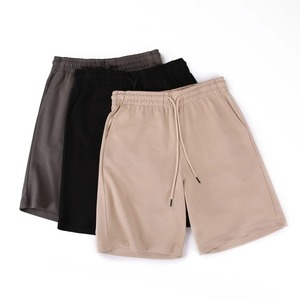 Shorts Bermuda Homme Couleur Unie Séchage Rapide Taille à Cordon Style Décontracté Tissu Tricoté 100% Polyester Coupe Mi-Haute - Product Image 1