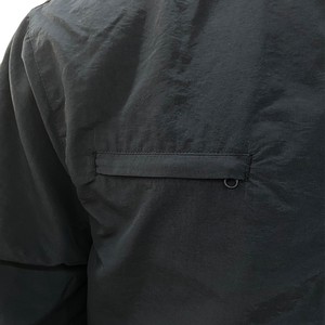 Ensemble de survêtement léger coupe-vent noir pour homme, veste zippée à col montant et pantalon long, tenue de sport - Product Image 5