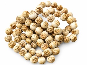 Cuentas de madera Radha Krishna talladas a mano, cuentas de oración espirituales indias, pulsera elástica de madera Tulsi para mujer, regalo de yoga - Product Image 4