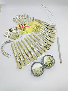 Hair Extension Tools High Quality Hair Extension Clips C Shape Curve <b>Needles</b> Micro <b>Beads</b> Sliver Stainless Steel Salon Use Hair - Product Image 2