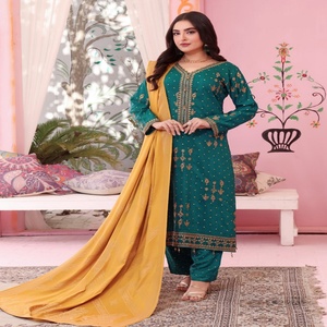 AAFREEN Costumes Salwar 3 pièces pour femmes Bin Hameed Viscose Lawn avec broderie style pakistanais et indien pour mariages - Product Image 5