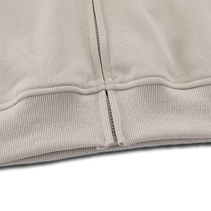 Sudadera con capucha extragrande personalizada con cremallera, unisex, en blanco, para hombre, al por mayor, de forro polar grueso, corta con cremallera - Product Image 5