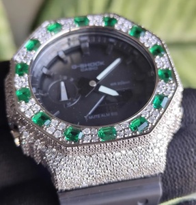 Reloj de Lujo para Hombre con Incrustaciones de Moissanita Esmeralda y Diamantes VVS1, Estilo Hip Hop - Product Image 3