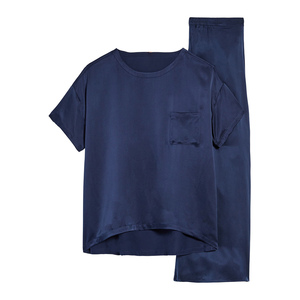 Conjunto de pijama de seda para mujer, ropa de dormir de verano, traje de noche de seda para damas, ropa de dormir para el hogar. - Product Image 4