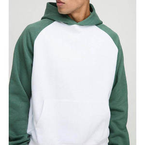 Sudadera con Capucha Extra Grande Personalizada para Hombre, Otoño Invierno, Informal, Deportiva, Mezcla de Algodón, Sudadera con Capucha para Hombre, Diseño de Bloques de Color, Gris/Azul - Product Image 1