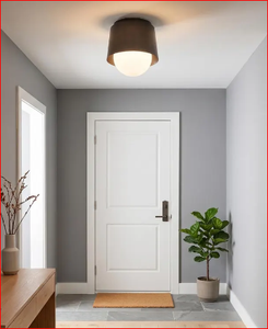 Handmade Brass <b>Globe</b> Flush Mount Ceiling <b>Light</b>, Minimalist Contemporary Fixture - Product Image 3