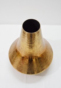 Fancy Hot Aluminum Hammered Texture Rose Gold Color Hot Selling Fancy Modern Flower <b>Vase</b> <b>Unique</b> Style Fancy Wedding Flower <b>Vase</b> - Product Image 4