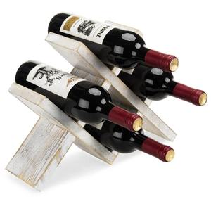 Porte-vin en métal classique et moderne, support pour 4 bouteilles, sur roulettes, durable, respectueux de l'environnement, support de présentation de vin en fer - Product Image 4