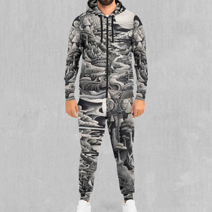 <b>Men</b> Winter Sublimation Tracksuit Solid Pattern Lightweight Eco-Friendly Stretch Fabric Comfortable Fit <b>for</b> Gym & Casual Wear - Product Image 1
