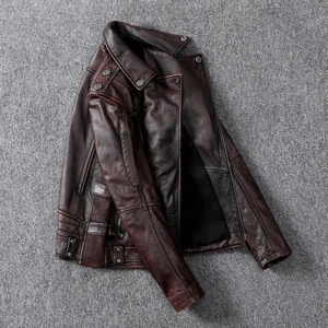 Brando Design Men's Genuine Leather <b>Jacket</b> Windproof Breathable Eco-Friendly Lightweight Winter - Product Image 2