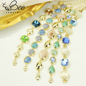 Pulsera de cristal de resina hecha a mano para mujer, estilo europeo, con piedras naturales italianas de colores únicos, para venta al por mayor. - Product Image 4