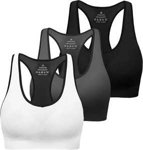 Women High Support Racerback Sports Bra Breathable Seamless Workout Bra <b>Padded</b> Yoga <b>Running</b> Gym Top - Product Image 4