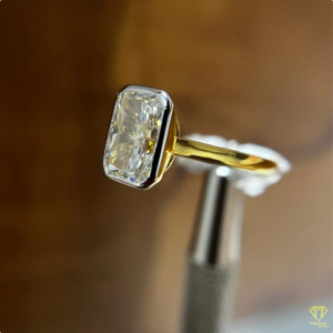 Bague en diamant de laboratoire, alliance éternelle, bague en argent sterling 925, bijoux de mariée de luxe, bague en diamant faite à la main, bijoux fins pour femmes - Product Image 5
