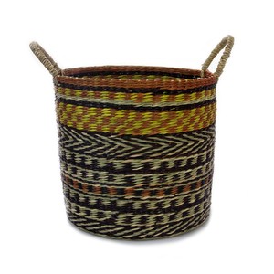 Stylish Seagrass <b>Laundry</b> <b>Basket</b> Natural Woven Home Organizer Bulk Wholesale Eco Friendly from Vietnam - Product Image 3
