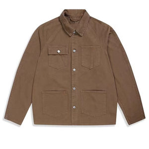 Veste de mode pour homme, haute qualité, personnalisée, décontractée, avec logo brodé, manches longues, en coton sergé, pour un look professionnel et sportif - Product Image 1