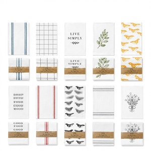Essuie-vaisselle en toile de coton naturel, vente en gros, personnalisables par sublimation, fournisseur de torchons de cuisine - Product Image 1