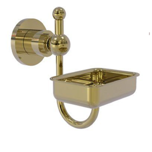 Elegante jabonera de vidrio con forma de hoja y soporte de alambre dorado con desagüe integrado. Disponible a precios de mayorista. - Product Image 6