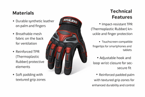 Guantes de Seguridad Resistentes a Impactos, Antivibración, para Trabajo Pesado, Protección Industrial, Mecánica, Construcción, Uso General - Product Image 4