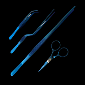 Kit de pinces de précision Altomme Instruments en acier inoxydable allemand, placage couleur arc-en-ciel, pour la mise en forme manuelle des aliments en cuisine, à angle décalé - Product Image 5