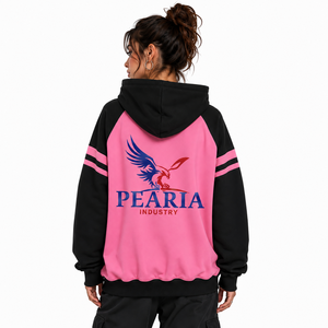 Color Block Men's Front Custom Logo Heavyweight Fleece Polyester Hooded <b>Raglan</b> Sleeve Pullover Hoodie Quick Dry Winter - Product Image 3