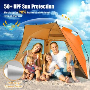 Abri solaire portable UPF 50+ pour 3/4 personnes, tente de plage facile à déplier - Product Image 2