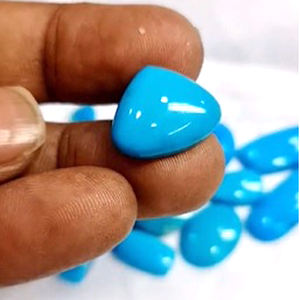 Lot de 13 cabochons fantaisie ovales et ronds en turquoise naturelle d'Arizona, de 8 mm à 21 mm, 72 carats, Iroc Sales USA, turquoise cabochon, 101 $ US - Product Image 2