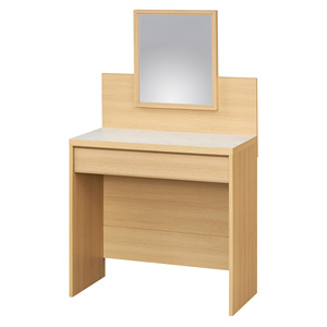Modern White Wood Dressing <b>Table</b> with <b>Mirror</b> 4 Drawers Minimalist Design Living Room Furniture with Wheels - Product Image 2