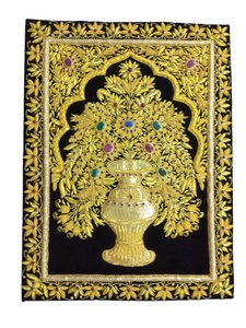 Zari colgante de pared hecho a mano diseño moderno patrón personalizado artículo de decoración del hogar - Product Image 3