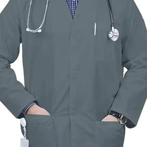 Nuevo Estilo, Uniformes de Laboratorio Personalizados al por Mayor para Hombres y Mujeres, Uniformes Médicos para Enfermeras, Bata de Laboratorio Negra y Gris, Uniformes Unisex para Farmacia - Product Image 6