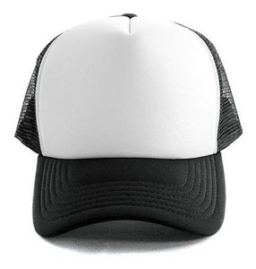 Casquette Trucker Unisexe en Maille 6 Panneaux Réglable Snapback Décontractée Respirante Imperméable Été Extérieur Noir Blanc Broderie 3D - Product Image 1