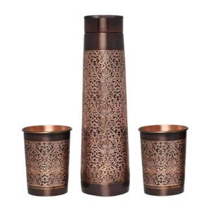 Bouteille d'eau en cuivre imprimée feuilles d'automne, étanche, écologique, réutilisable, gourde de sport pour boire – Vente en gros - Product Image 5