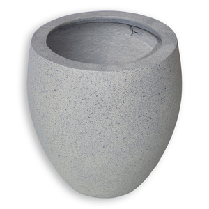 Pot de fleurs d'intérieur en fibre de verre rond ALMELO, ensemble de 5 L, design minimaliste léger, résistant aux intempéries, écologique - Product Image 5