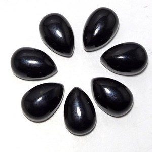 Cabochons en Onyx Noir Naturel Calibrés, Pierres Précieuses en Agate Noire Naturelle pour la Fabrication de Bijoux, Fournisseur en Gros de Pierres Facettées - Product Image 4