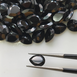 Natural Black Spinel 9x7MM Pear Cut Best Quality Loose Gemstone for Jewelry Making <b>Red</b> Mountain Gems in - Product Image 1