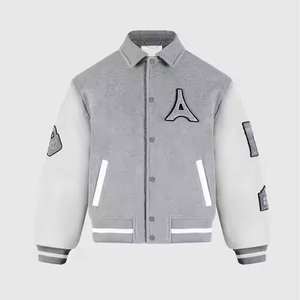 Veste matelassée personnalisée avec logo pour homme, en toile, coupe-vent, à capuche, patchwork, vente en gros OEM - Product Image 1