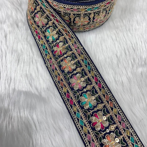 ผ้าลูกไม้ตาข่ายปักลายดอกไม้สีสันสดใส เป็นมิตรกับสิ่งแวดล้อม - สั่งทำพิเศษระดับพรีเมียมสำหรับงานแต่งงานและงานเลี้ยงตอนเย็น - Product Image 3