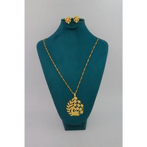 <b>Gold</b> Plating Pendant <b>Set</b> High Quality <b>Gold</b> Look Indian Jewelry Party Traditional Pendant <b>Set</b> With Earrings for Womenarty - Product Image 6