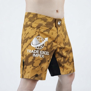 Pantalones Cortos de Muay Thai Personalizados, Sólidos, para Entrenamiento y Combate, de Secado Rápido, Cintura Elástica, 100% Poliéster, Bordados - Product Image 4