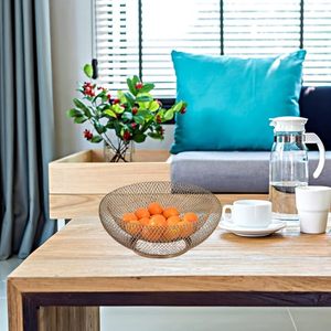 Cesta de Frutas de Alambre Metálico Hecha a Mano, Tazón Decorativo de Malla para Cocina, Mesa de Comedor, Organizador de Encimera, Decoración Rústica Moderna para el Hogar - Product Image 2